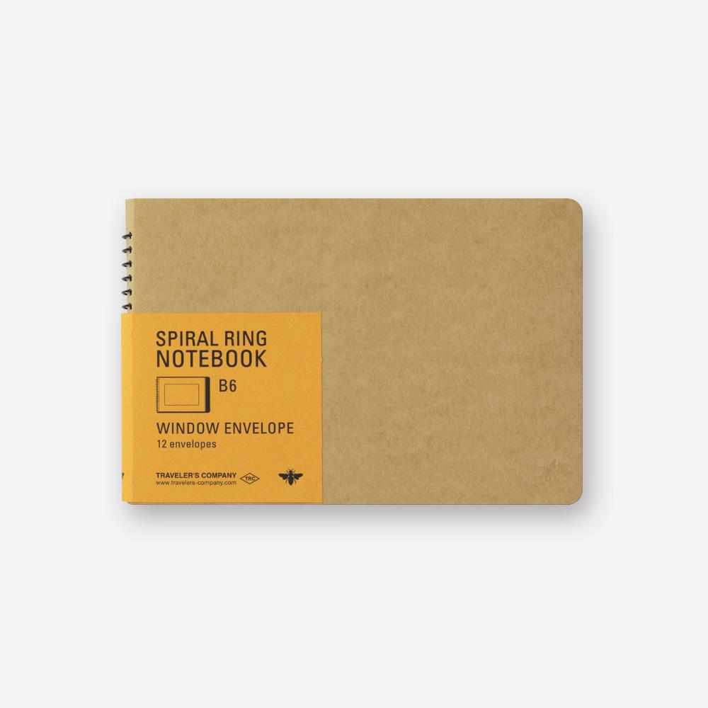 Traveler&#39;s Company Japan Notebook Traveler&#39;s Company Spiral Ring Notebook - B6 Bee Window Envelope