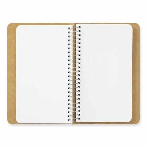 Traveler's Company Japan Notebook Traveler's Company Spiral Ring Notebook - Blank MD Paper White (Bear)