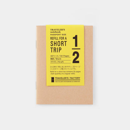 Traveler's Company Japan Accessories craft/kraft TRAVELER'S Factory TRAVELER'S NOTEBOOK Passport - Refill - Short Trip