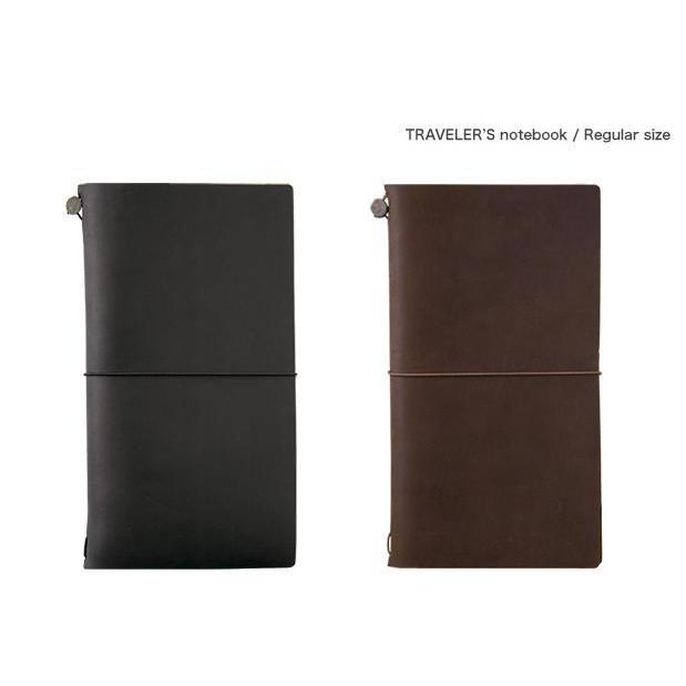Traveler's Notebook - Black in regular and passport size - The