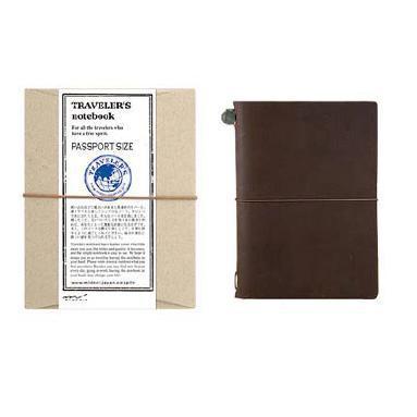 Traveler's Company Japan Traveler's Notebook Passport Size TRAVELER'S COMPANY Notebook - Brown