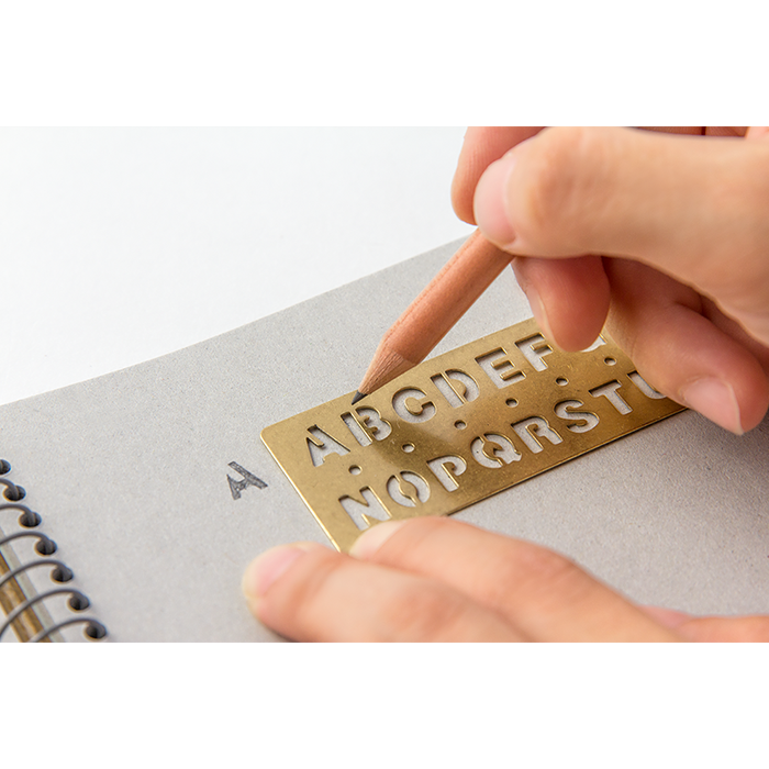 Traveler's Company Japan Accessories TRAVELER'S COMPANY - Brass Alphabet Template Bookmark