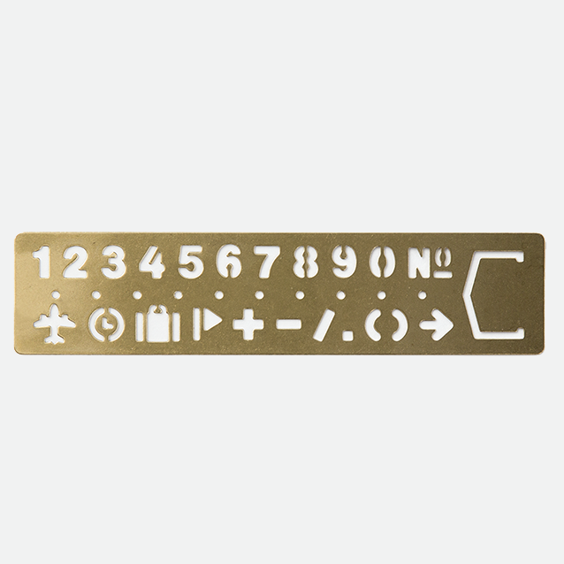 Traveler&#39;s Company Japan Accessories TRAVELER&#39;S COMPANY - Brass Number Template Bookmark
