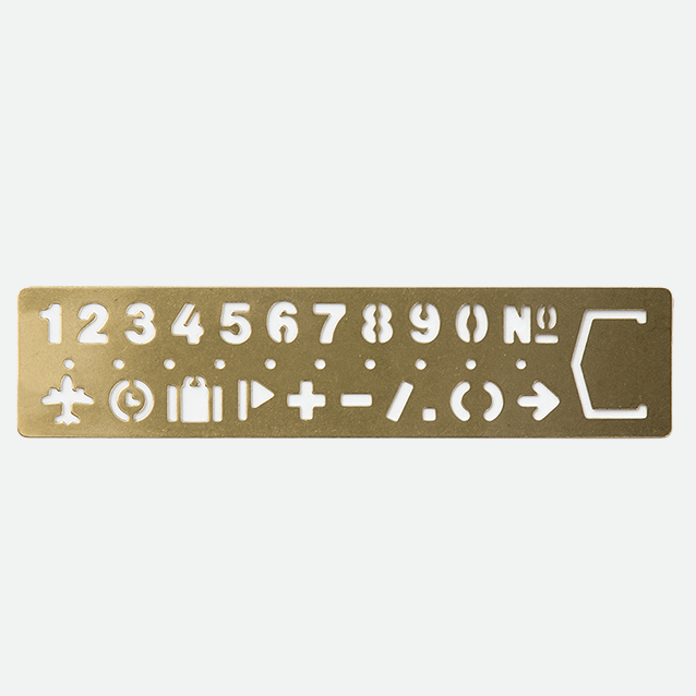 Traveler's Company Japan Accessories TRAVELER'S COMPANY - Brass Number Template Bookmark