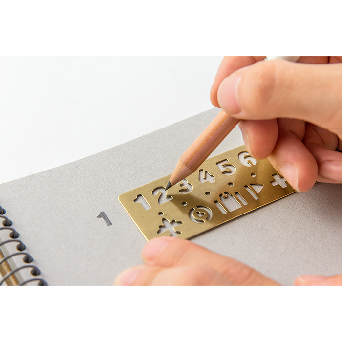 Traveler's Company Japan Accessories TRAVELER'S COMPANY - Brass Number Template Bookmark