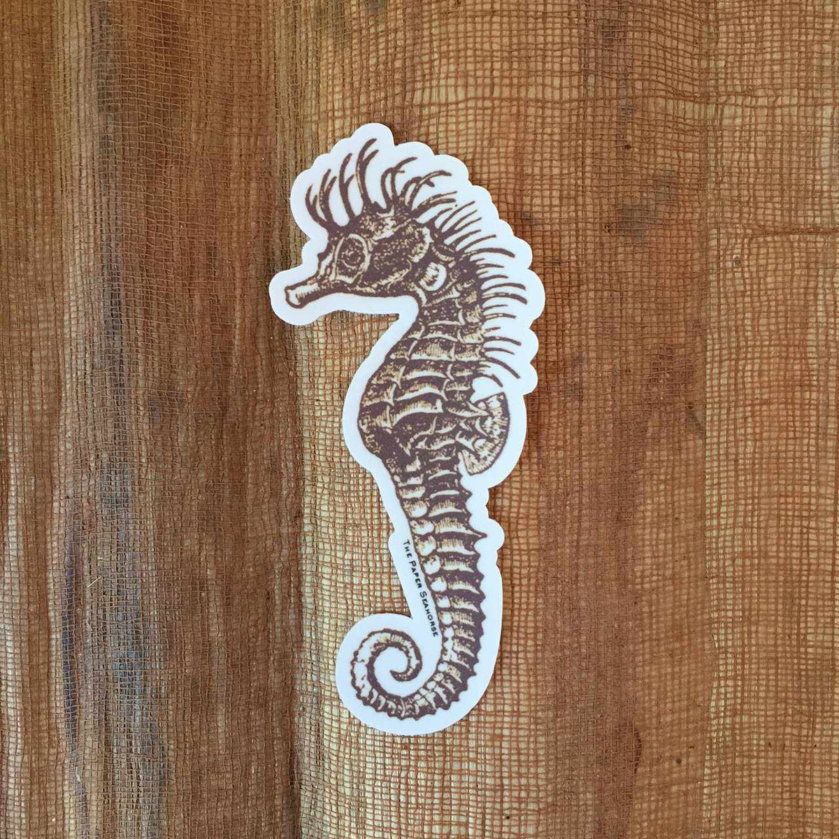 The Paper Seahorse Accessories Vintage Paper Seahorse Sticker